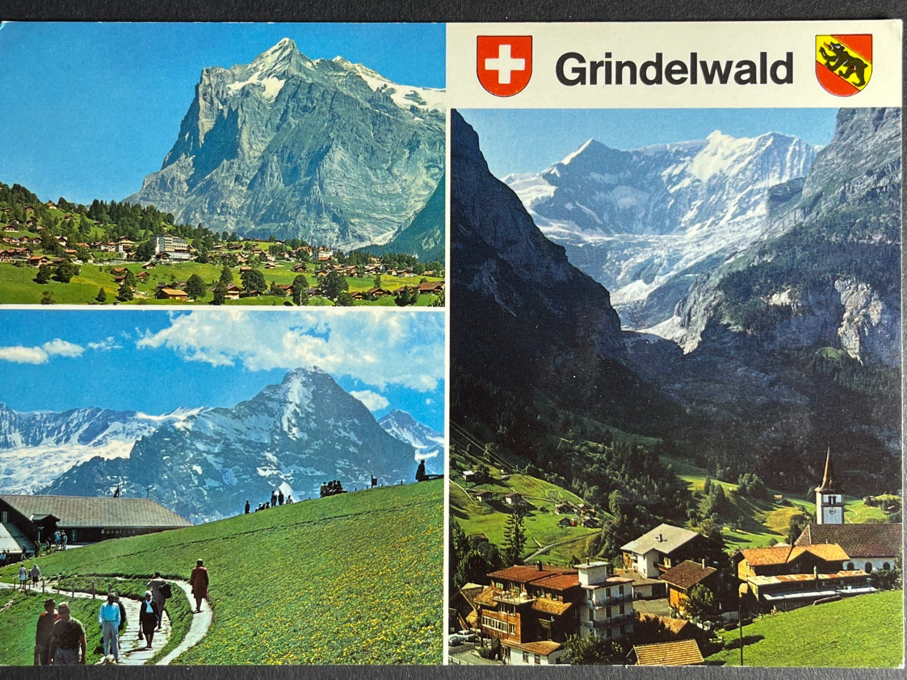 Cartoline postali: Grindelwald - 3 Ansichten – Usato da Steg VS venduto da danwer74