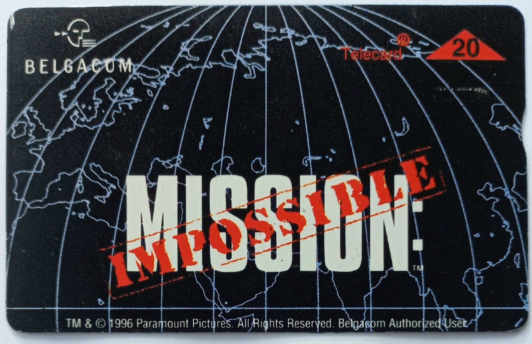 Schede telefoniche: Taxcard Belgacom - MISSION IMPOSSIBLE - B – Usato da Niederuzwil venduto da lubimaja