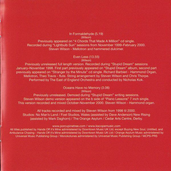 CD: Porcupine Tree - Recordings CD 2001 NEU/OVP – Nuovo e nell'imballaggio originale da Forch venduto da xtcpiemont 3