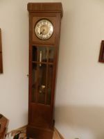 ANTIKE STANDUHR  MASSIV HOLZ ÜBER HUNDERT JAHRE ALT