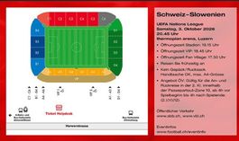 4 Tickets Schweiz - Slowenien +4xEssensgutscheine