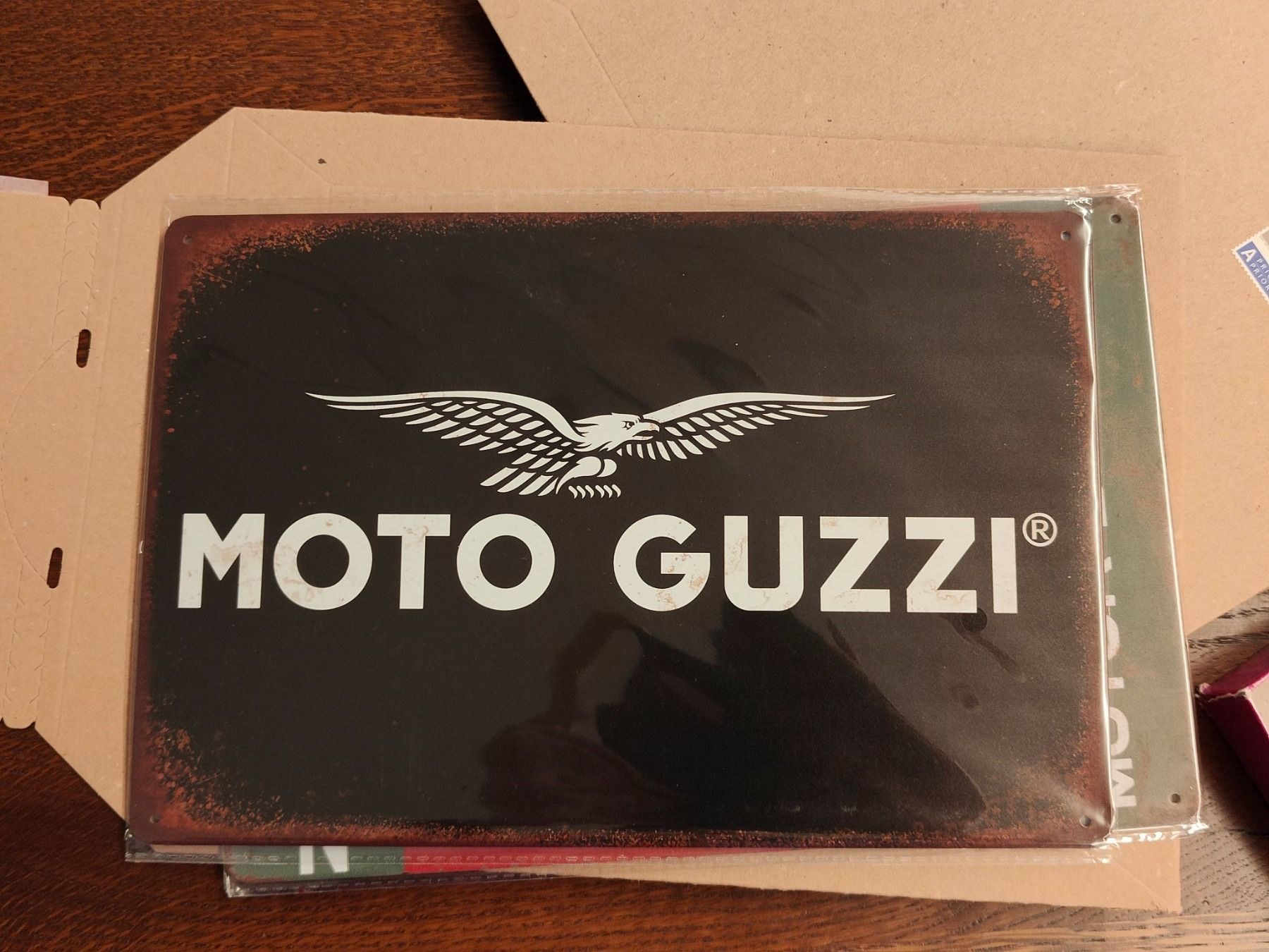 Insegne: Blechschild Moto Guzzi – Nuovo e nell'imballaggio originale da Wangen SZ venduto da Charlie_Firpo