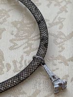 Kette Armband Swarovski Stil 66cm/NP38CHF Schwarz Halskette