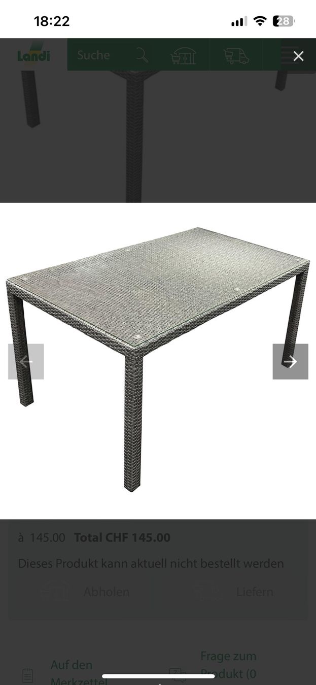 Tische: Tisch ‘Wicker’ ladenneu – Neu und originalverpackt aus Starrkirch-Wil von charlywatson