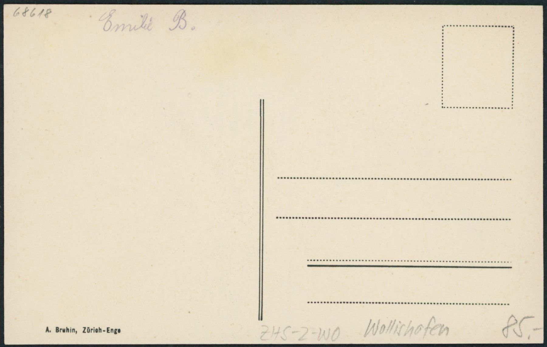 Cartoline postali: ZHS Wollishofen - Zürich – Nuovo (secondo la descrizione) da Schindellegi venduto da Jonathan77 1