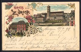 Litho Zürich, Liebfrauenkirche und Kath