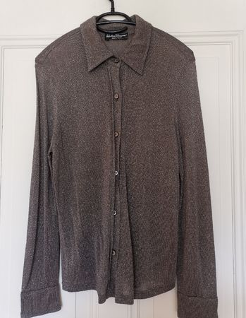 Salvatore Ferragamo, Bluse mit Metallicfäden 