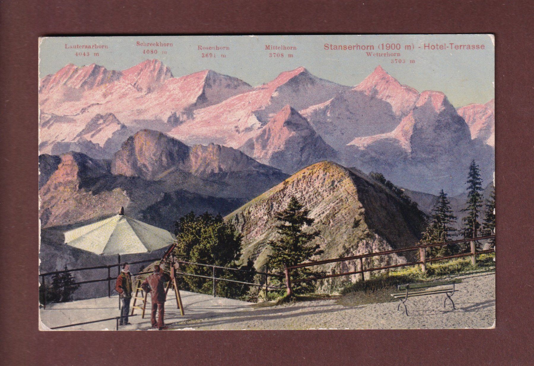Cartoline postali: STANSERHORN - Hotel Terrasse – Usato da Pully venduto da nicecards-shop