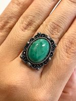 Malachit-Ring – Vintage-Edelsteinring