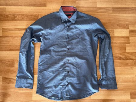 Tommy Hilfiger Hemd Slim Fit Gr. M Blau 