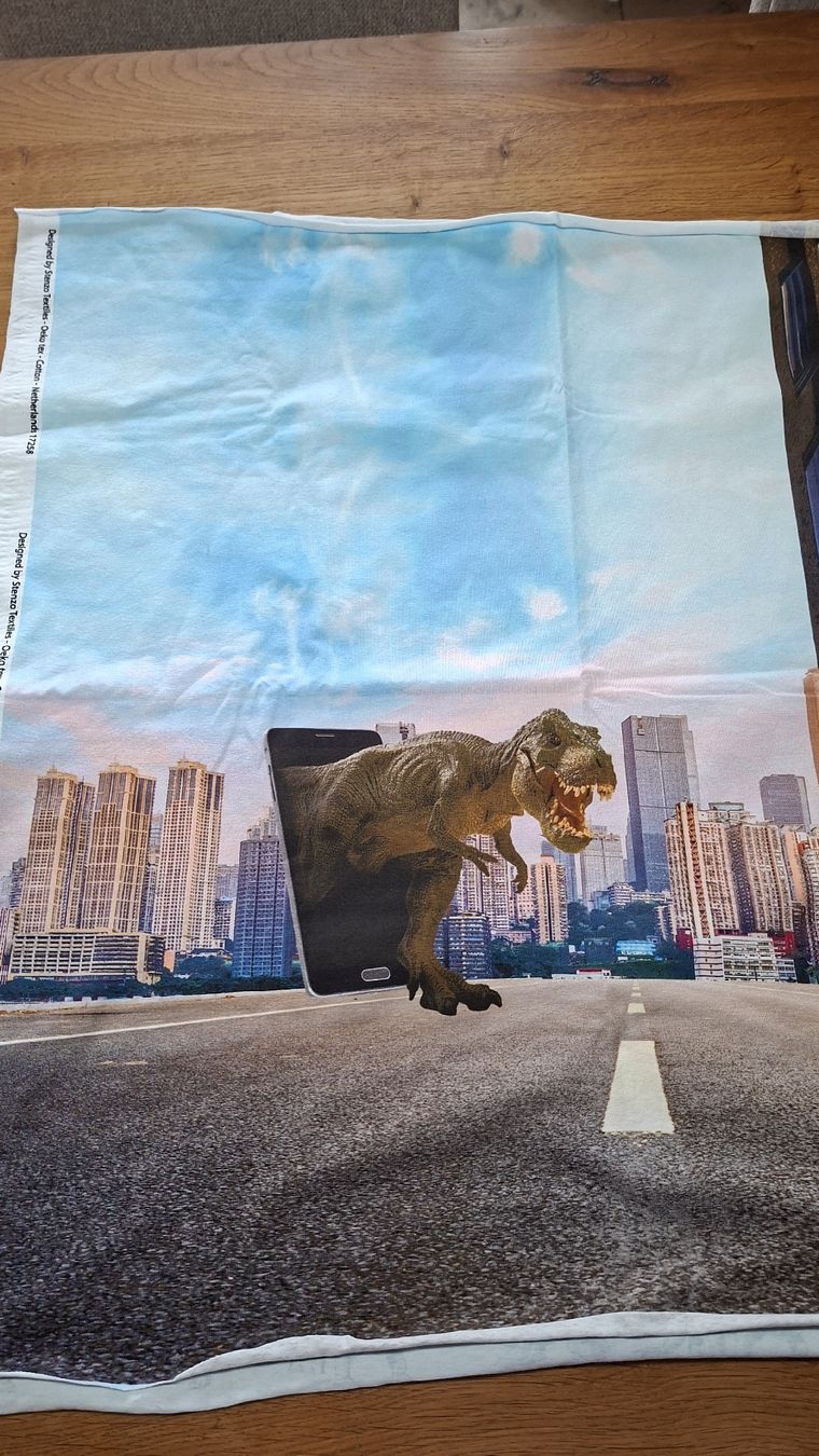 Tessuti: Dino-Stoff-Panel 75 x 150 cm Jersey – Nuovo (secondo la descrizione) da Safnern venduto da Brionne 3
