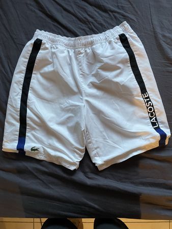 Lacoste Sport Shorts weiss schwarz blau Grösse S