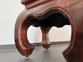 Original Malabar Opiumtisch aus Massivholz 35 x 35 x 40 cm