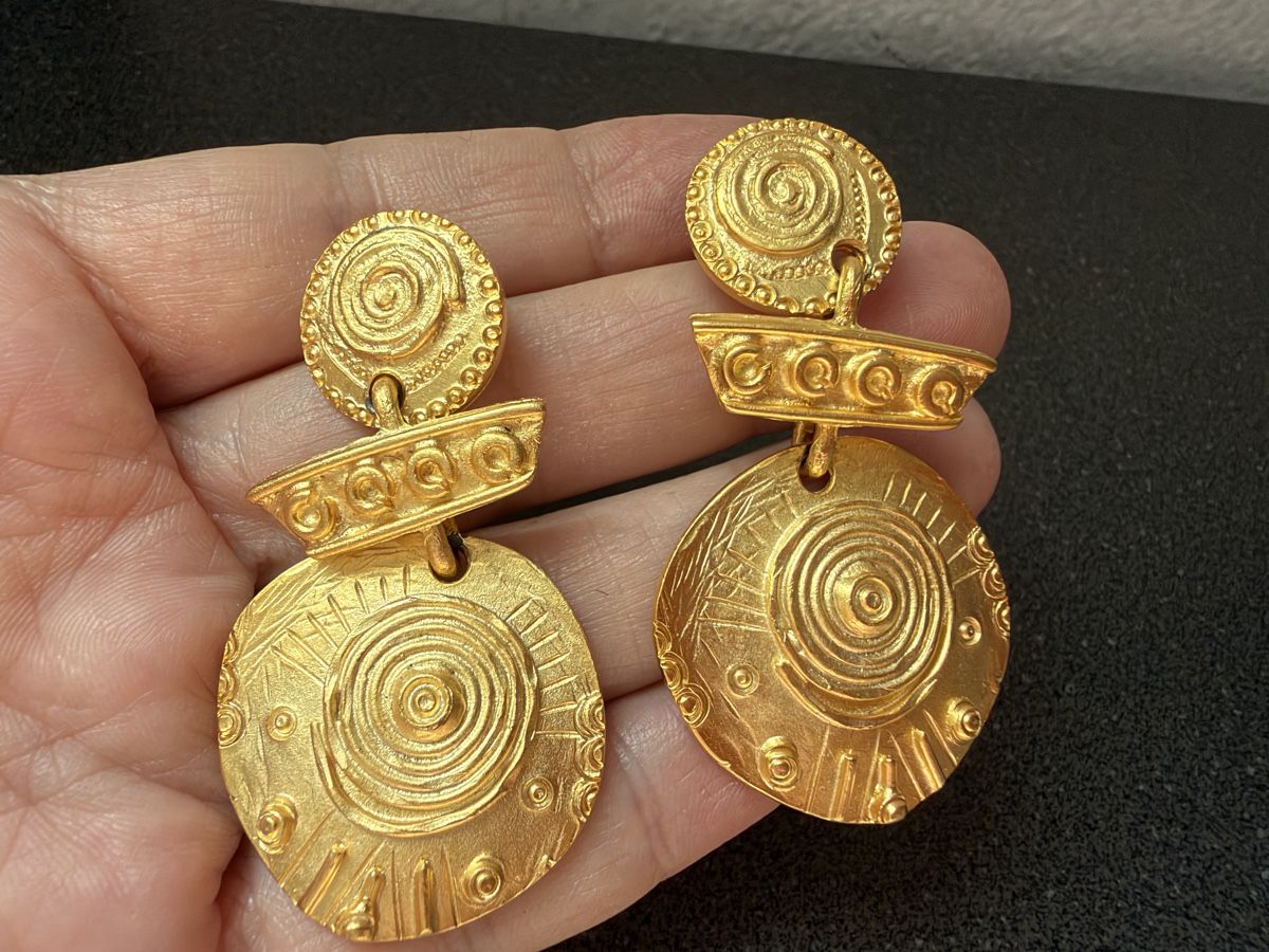 Orecchini pendenti & Orecchini a lobo: Vintage Ohrringe Luxus Modeschmuck – Usato da Lamone venduto da LaCantinaMagica 3