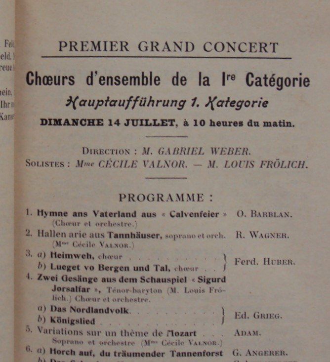 Libri: Sängerfest Neuchâtel 1912 Programmheft mit 128 S. – Usato da Bern venduto da Mattthias 4