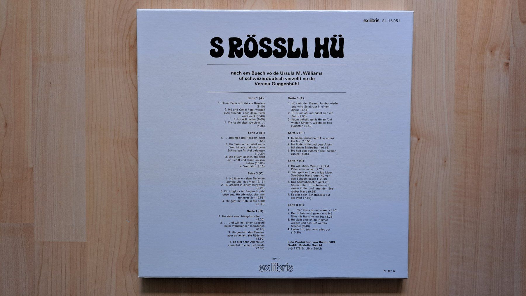 Dischi in vinile: 4 LP - "S'RÖSSLI HÜ"  - in Karton Box -  ExLibris 1978 – Usato da Affoltern am Albis venduto da saminou01 6