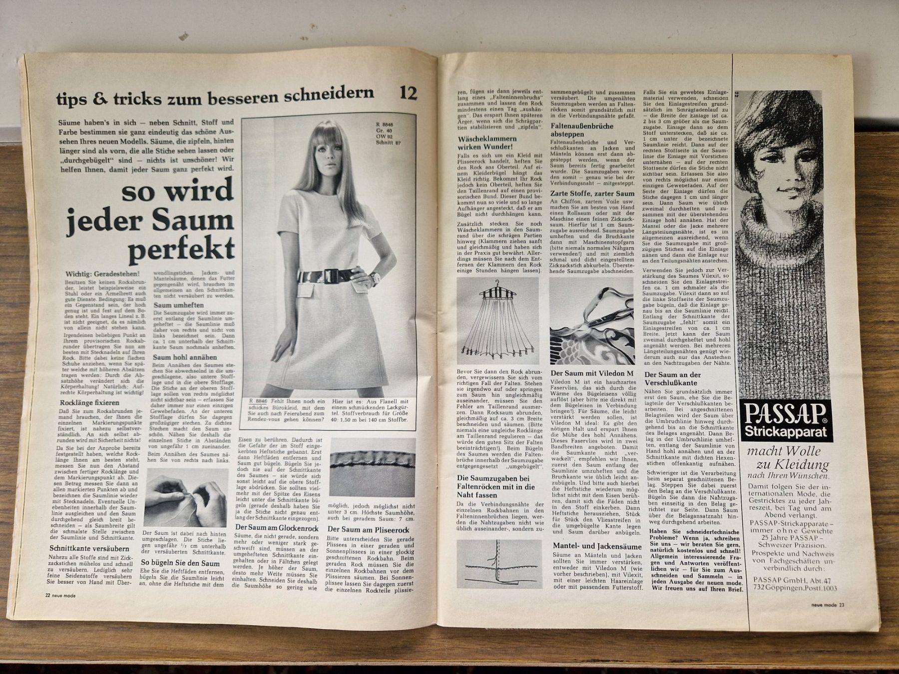 Cartamodelli: Schnittmuster Modeheft 8/1968 – Usato da Mörschwil venduto da wunderkiste44 4