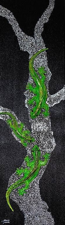Dipinti: Acrybild Eidechsen – Usato da Romanshorn venduto da Besan
