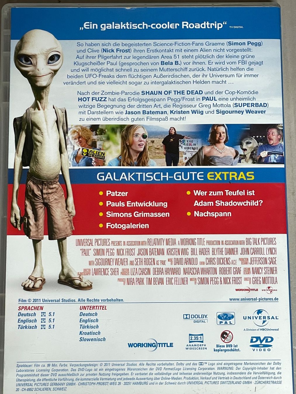 Tutti i DVDs: Paul - Ein Alien auf der Flucht DVD – Usato da Muri b. Bern venduto da AdidasCollector 1