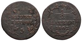 HR  Halbbatzen 1802  /3438