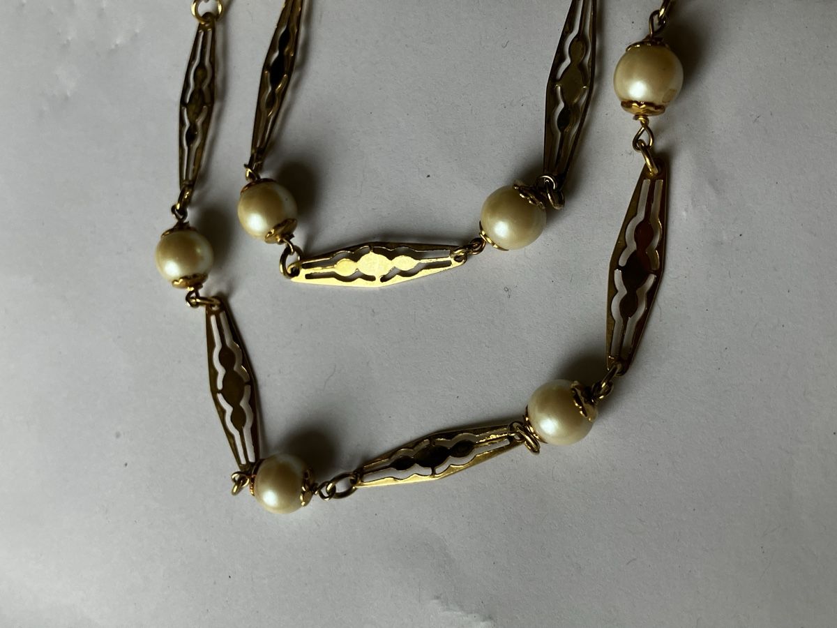 Catenine: Vintage Kette mit Perlen – Usato da Aarau venduto da luck123 1