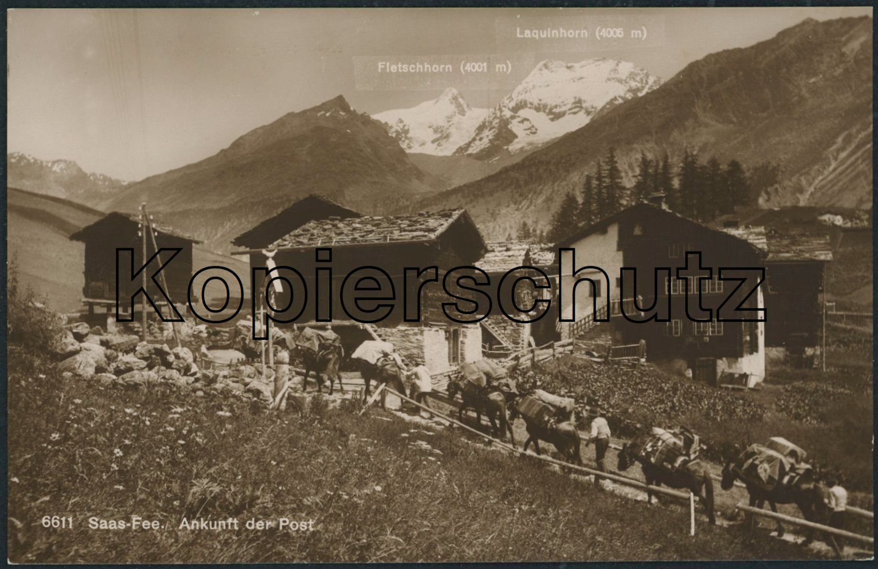 Cartoline postali: VS Saas Fee - Maultierpost - Post – Nuovo (secondo la descrizione) da Schindellegi venduto da leecollect