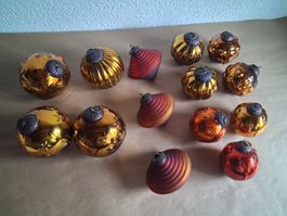 Sammlung 14 grösseren schwere Glas Kugeln Biedermeier?