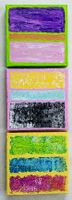 NEU! Handgemaltes Acryl Triptychon 93x31x4cm in Rothko Style