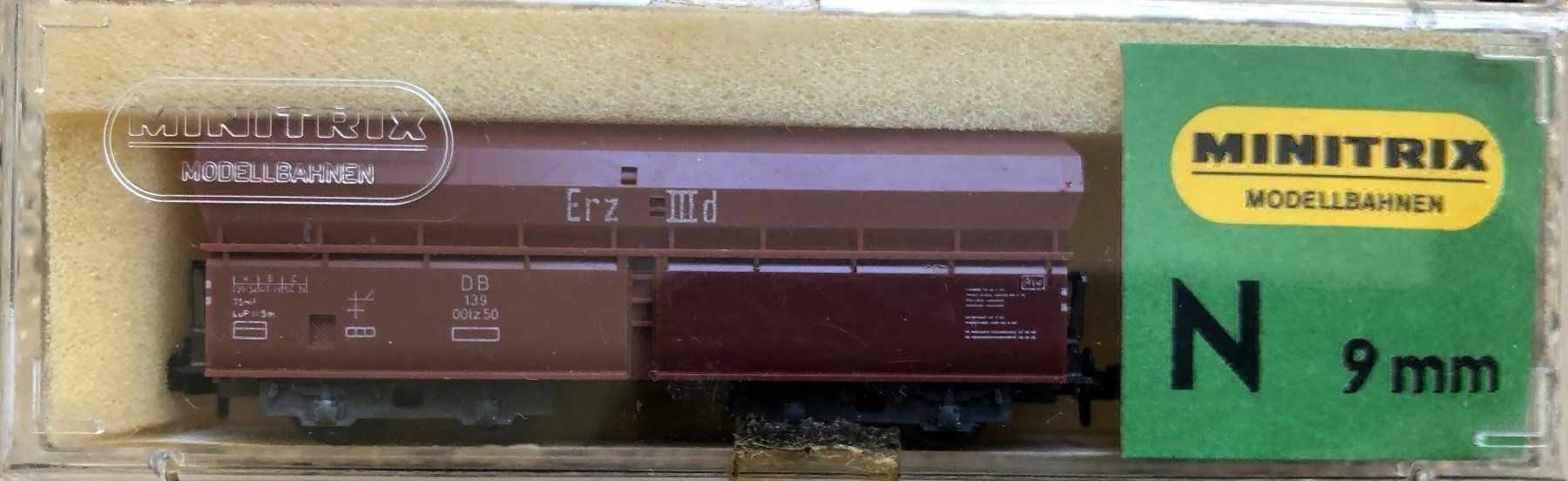 Modellini di ferrovie: Minitrix 3287 Selbstentladewagen DB N – Nuovo e nell'imballaggio originale da Burgdorf venduto da Gedora