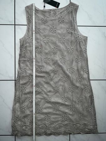 Street One Sommerkleid Rock Kleid mit Spitze 42 beige