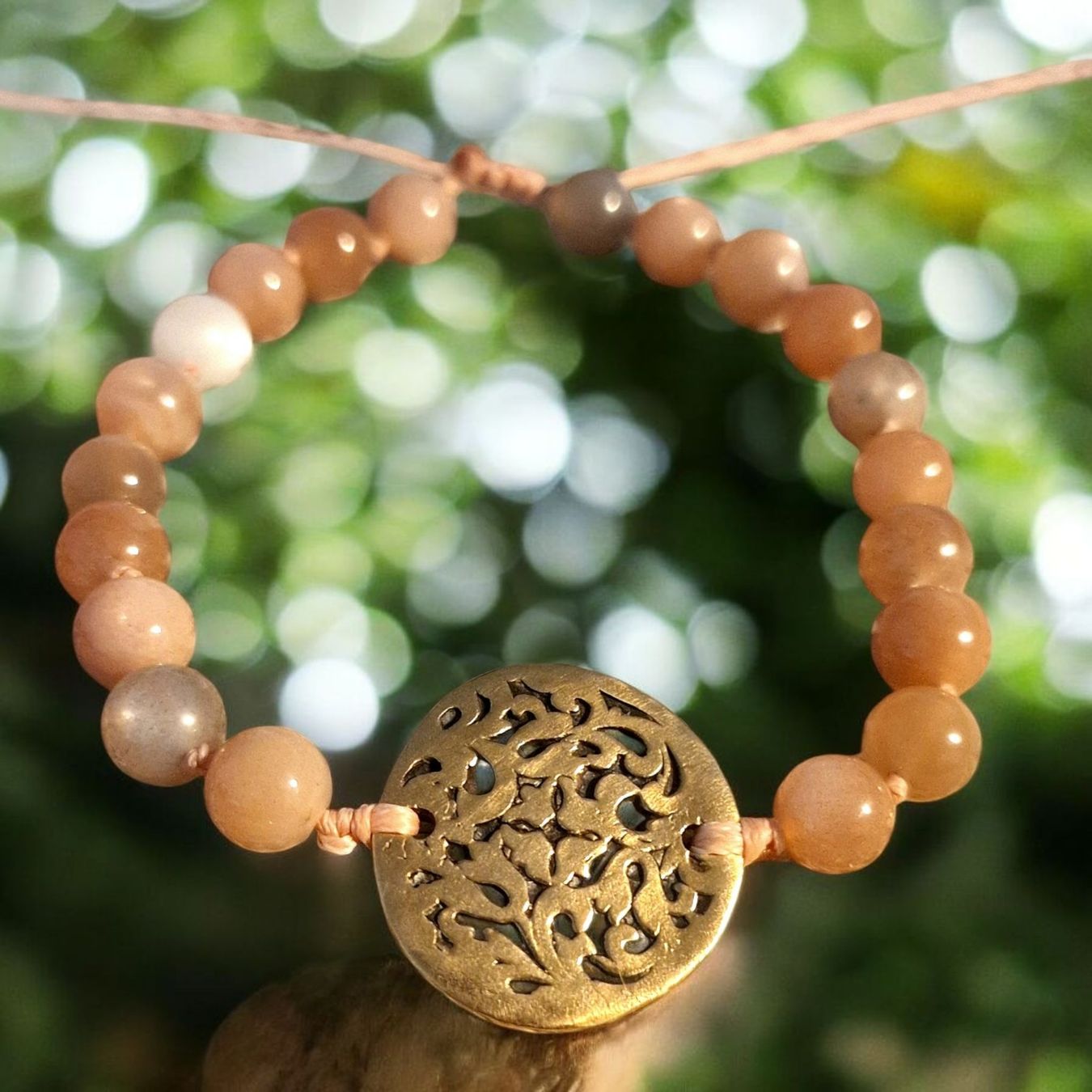 Armbänder & -reifen: Barockstyle Mondstein & Bronze, verstellbar – Neu und originalverpackt aus Aarau von Schmuckhoehle_MD 1