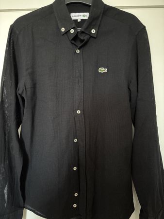 Lacoste Herrenhemd, Grösse S, Schwarzes Sommerhemd, Top!
