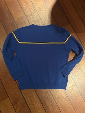 Herren Pullover, Eisbär, blau mit Streifen Grösse L