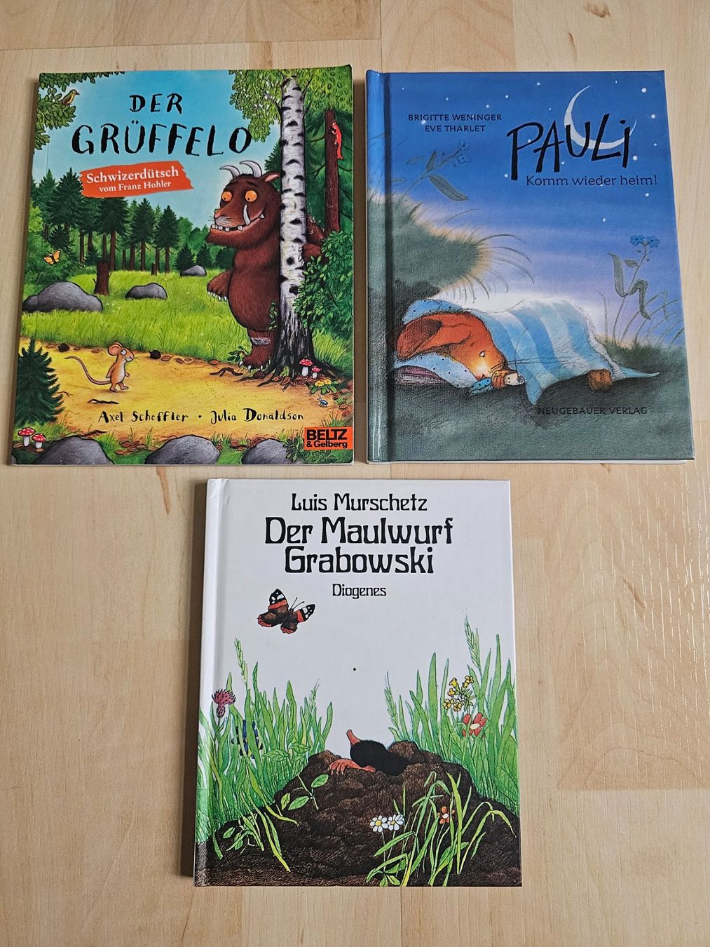 Bücher: 3 mini Büechli (Maulwurf, Pauli, Grüffelo) – Gebraucht aus Balterswil von Dikdik1992