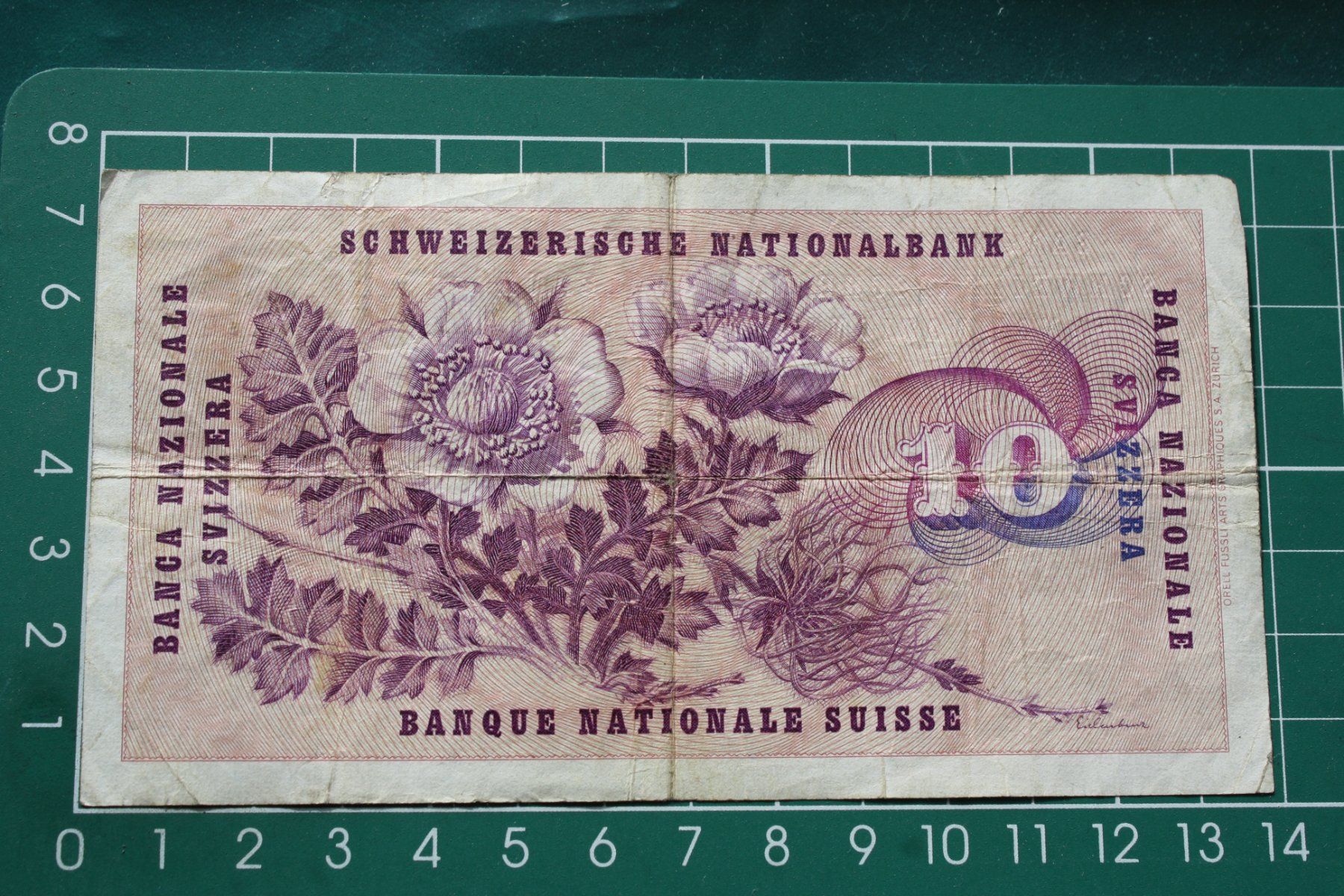 Banconote: gottfried keller banknote 10 franken 1964 – Usato da Laupen BE venduto da Gufi57 1