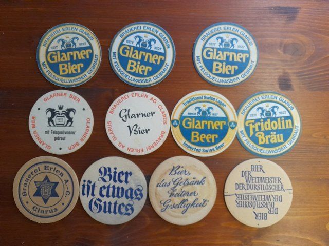 Sottobicchieri: Bier Brauerei Erlen Glarus Bierdeckel – Usato da St.Gallen venduto da Stocken64 1