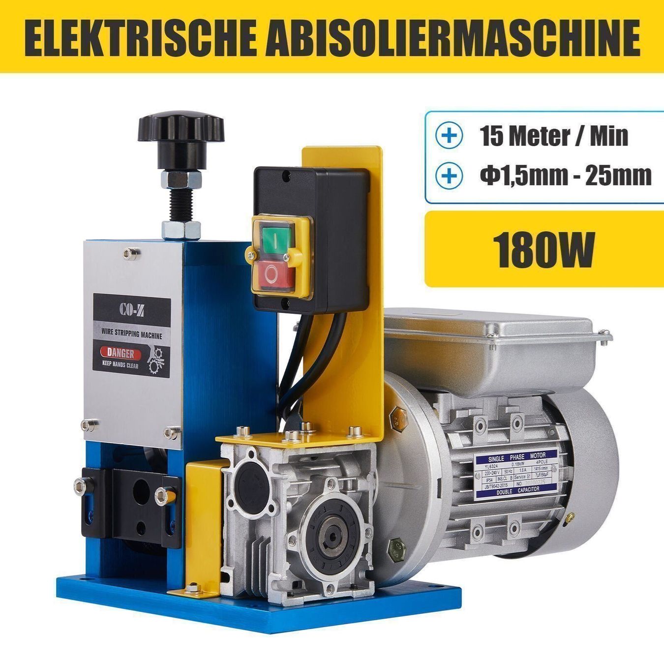 Kabelabisoliermaschine Elektrisch 1,5-30mm Kabelschälmaschine