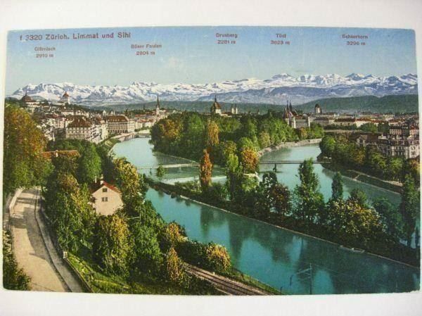 Ansichtskarten: AK Zürich - Limmat und Sihl – Gebraucht aus Gundetswil von Egro01