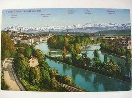 AK Zürich - Limmat und Sihl