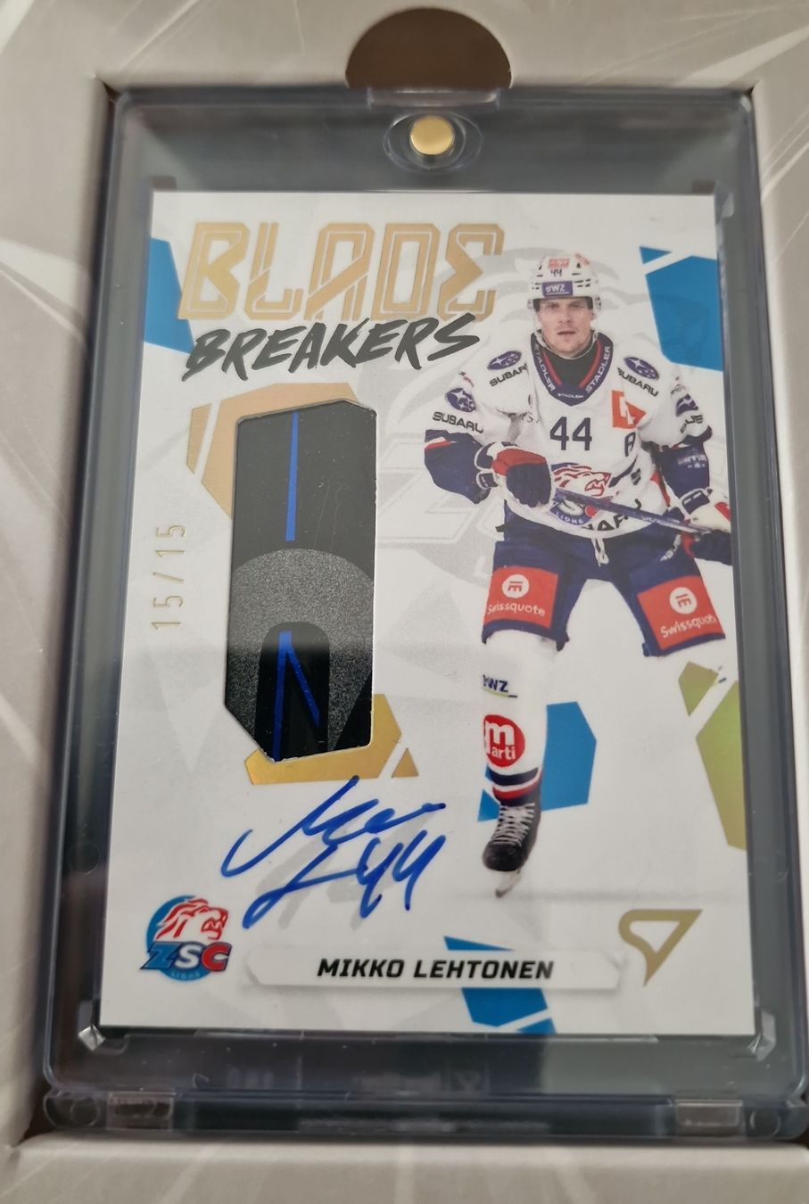 Sportzoo Carte collezionabili: ZSC Mikko Lehtonen Blade Breakers 15/15 Signed – Nuovo (secondo la descrizione) da Bürglen UR venduto da Snuffinski90