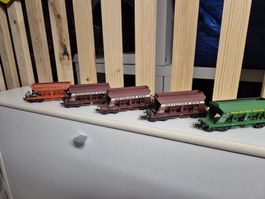 5 H0 Liliput Modellbahn Kieswagen