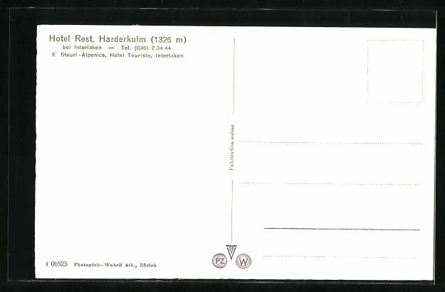 Cartoline postali: AK Interlaken, Harderbahn mit Alpen – Usato da Berlin venduto da bartko-reher 1