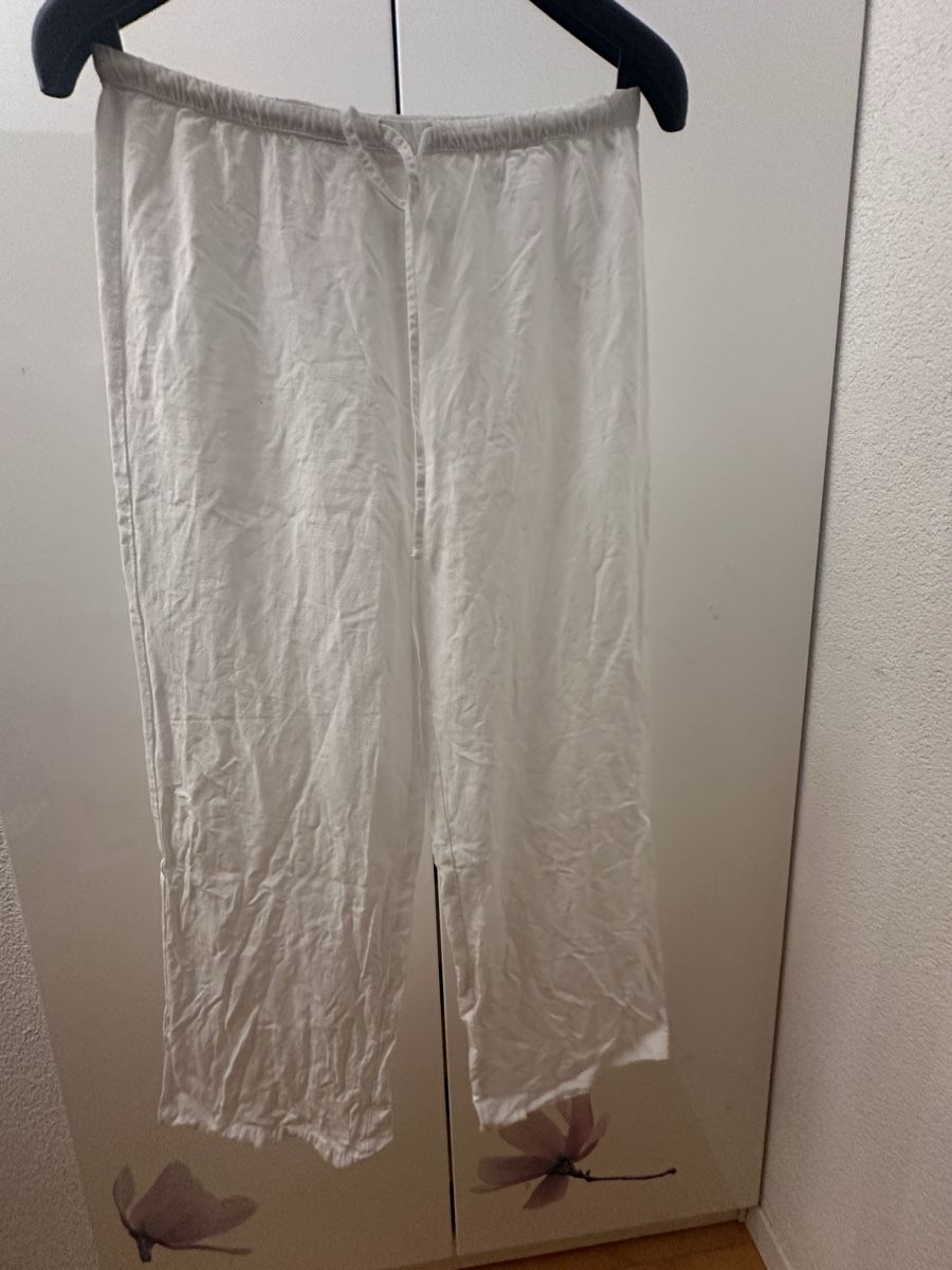 Pull&Bear Pantaloni: Pull&Bear Sommerhose, weiss, Gr. S – Usato da Boll venduto da naj_8w6f