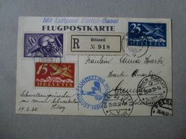 Luftpost Karte 1930 ++ Zürich-Basel
