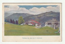 Ansichtskarte Fermes du Jura H. Delachaux  04.07.1920