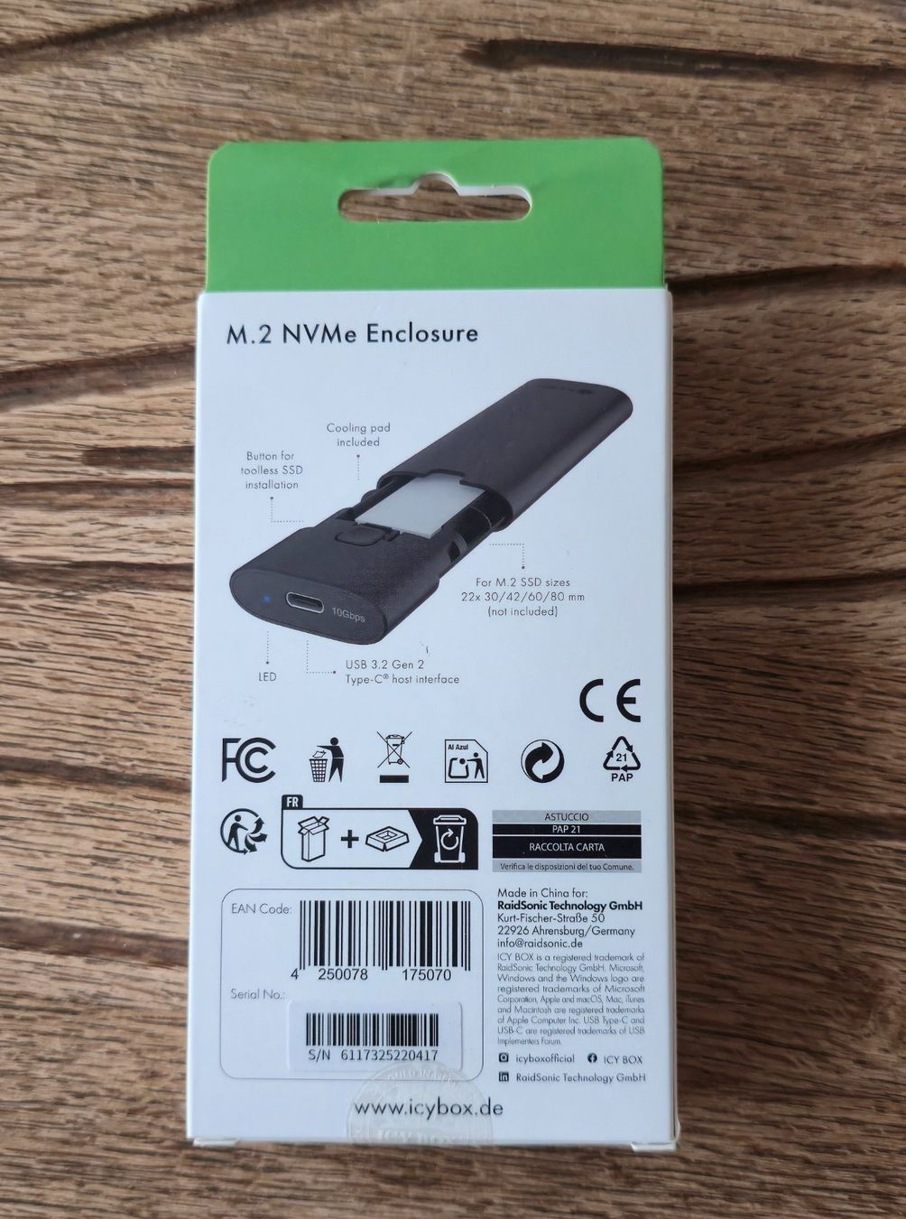 Dischi rigidi: ICY BOX  M.2 NVMe Enclosure SSD Gehäuse – Nuovo e nell'imballaggio originale da Möhlin venduto da lukii_06 1