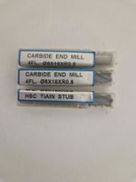 3x VHM Schaftfräser Ø8 mm 4-Schneider R0.8 TiAlN – Neu & OVP