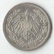 Alle Münzen: SILBER 1/2 MARK 1906 -DEUTSCHES REICH – Gebraucht aus Steffisburg von  1