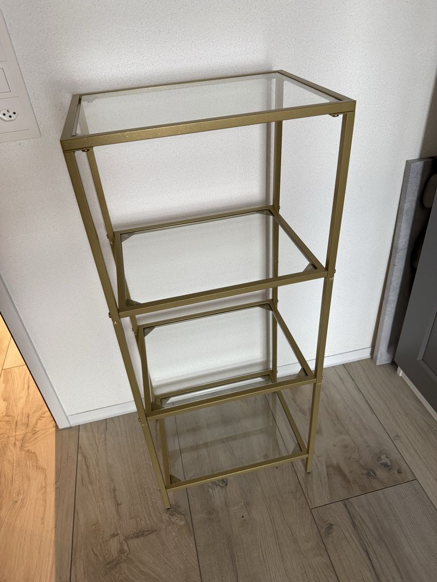 Regale: Vasagle Luis X: Gold Regal mit Glasböden – Gebraucht aus Seon von arb_fb9f 1