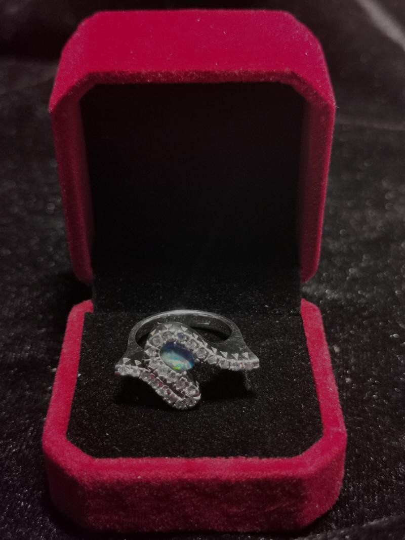 Anelli: Opal Silberring mit Zirkonia – Nuovo e nell'imballaggio originale da Walenstadt venduto da vkt_qc8d 4